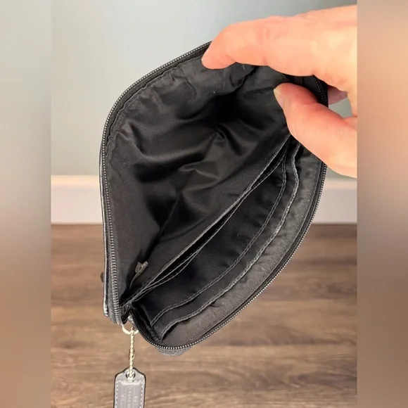 Coach Madison Needlepoint Signature Double Zip Wallet - Picture 11 of 15